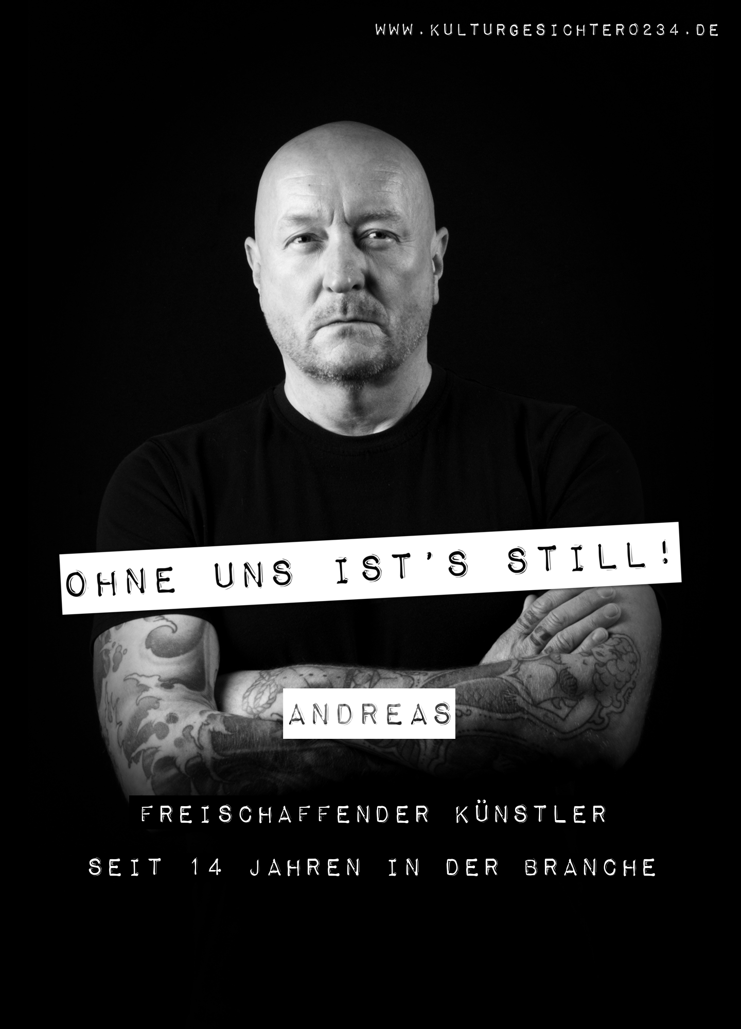 Andreas – Freischaffender Künstler. Seit 14 Jahren in der Branche.