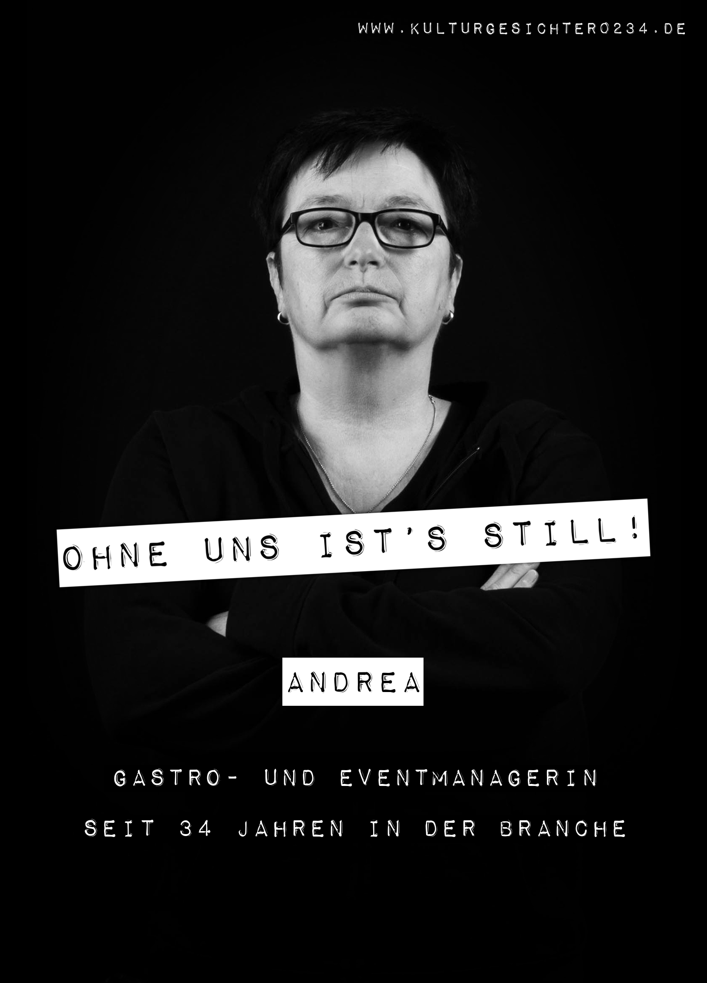Andrea – Gastro- und Eventmanagerin. Seit 34 Jahren in der Branche.