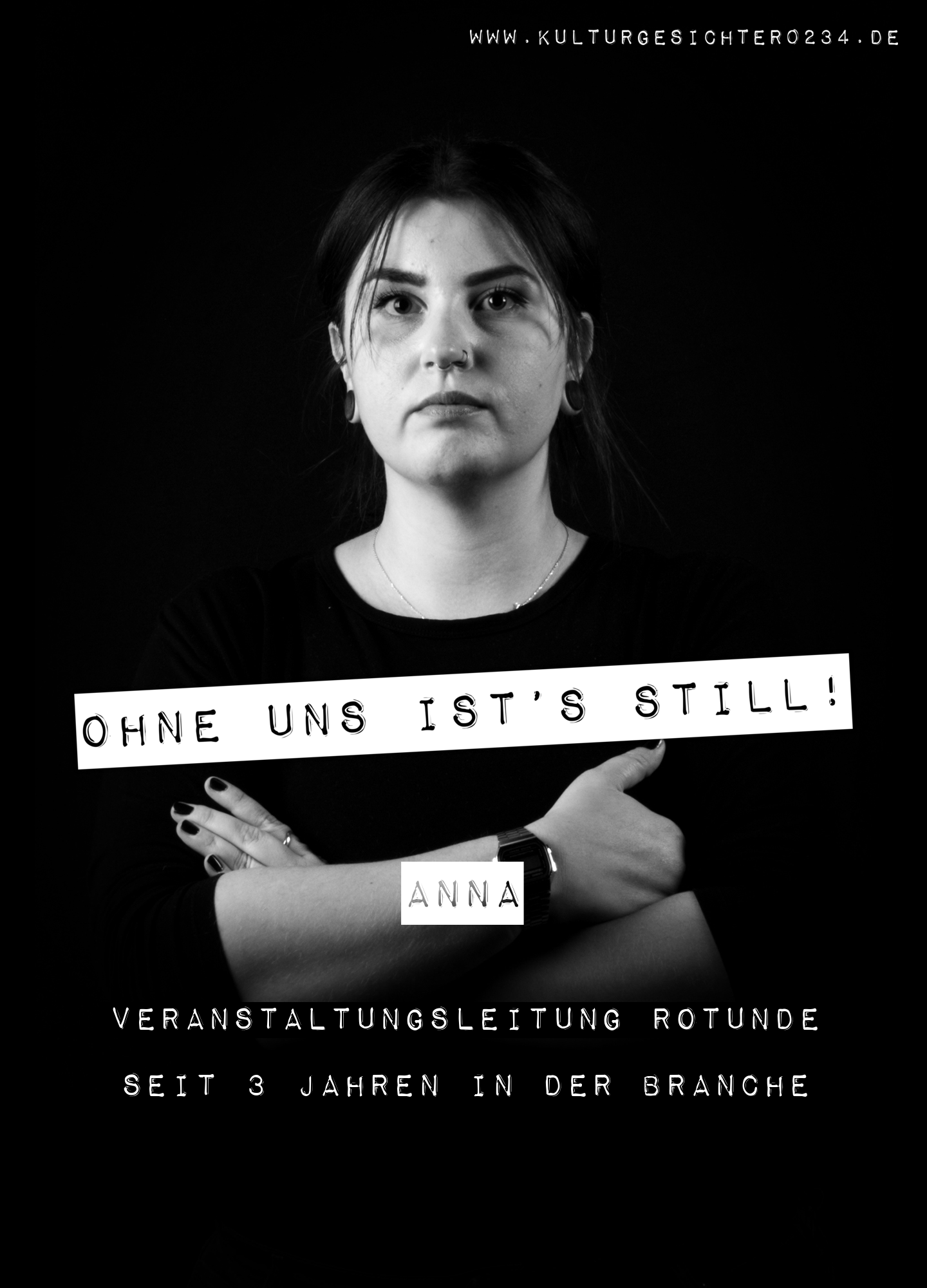 Anna – Veranstaltungsleitung Rotunde. Seit 3 Jahren in der Branche.