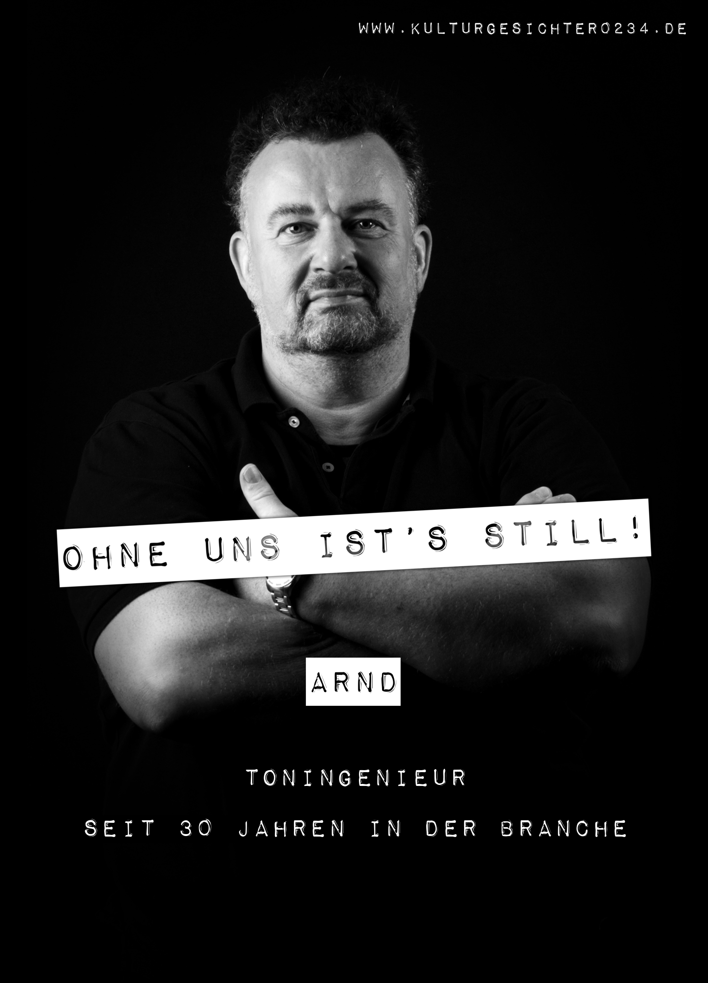 Arnd – Toningenieur. Seit 30 Jahren in der Branche.