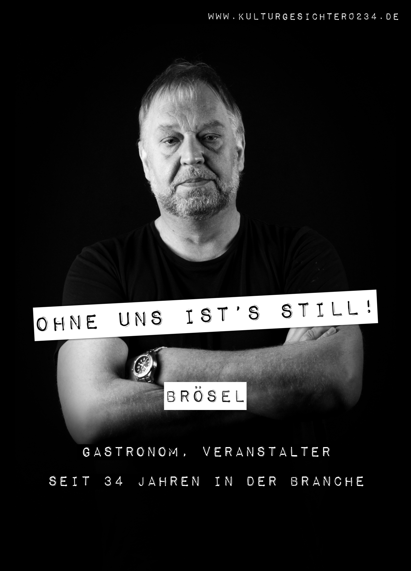 Brösel – Gastronom, Veranstalter. Seit 34 Jahren in der Branche.