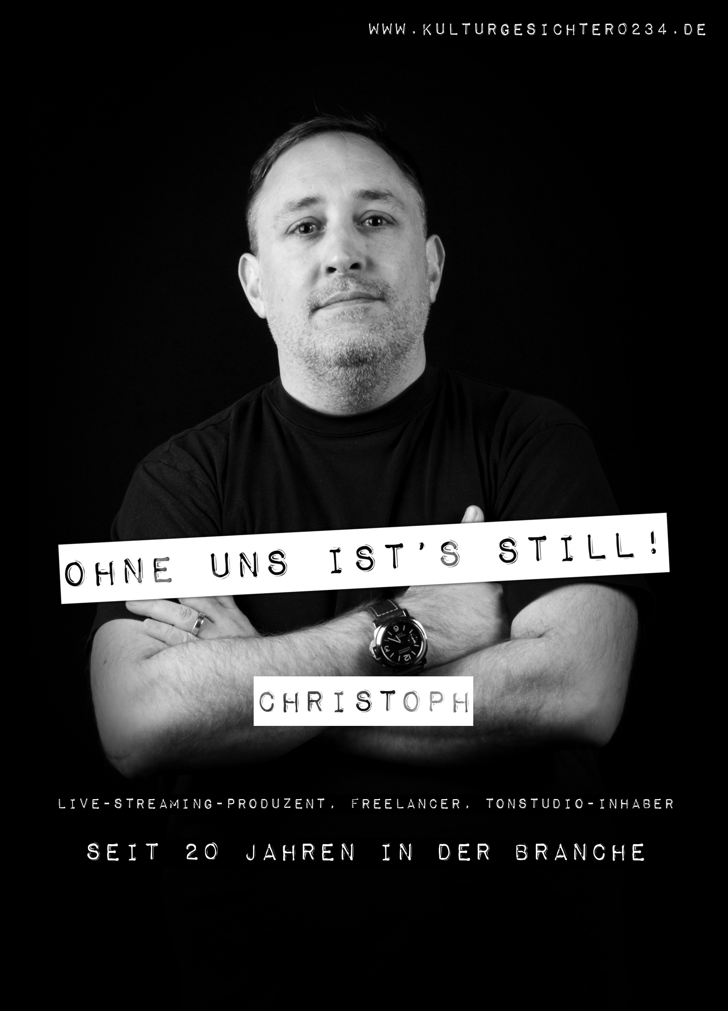 Christoph – Live-Streaming-Produzent, Freelancer, Tonstudio-Inhaber. Seit 20 Jahren in der Branche.