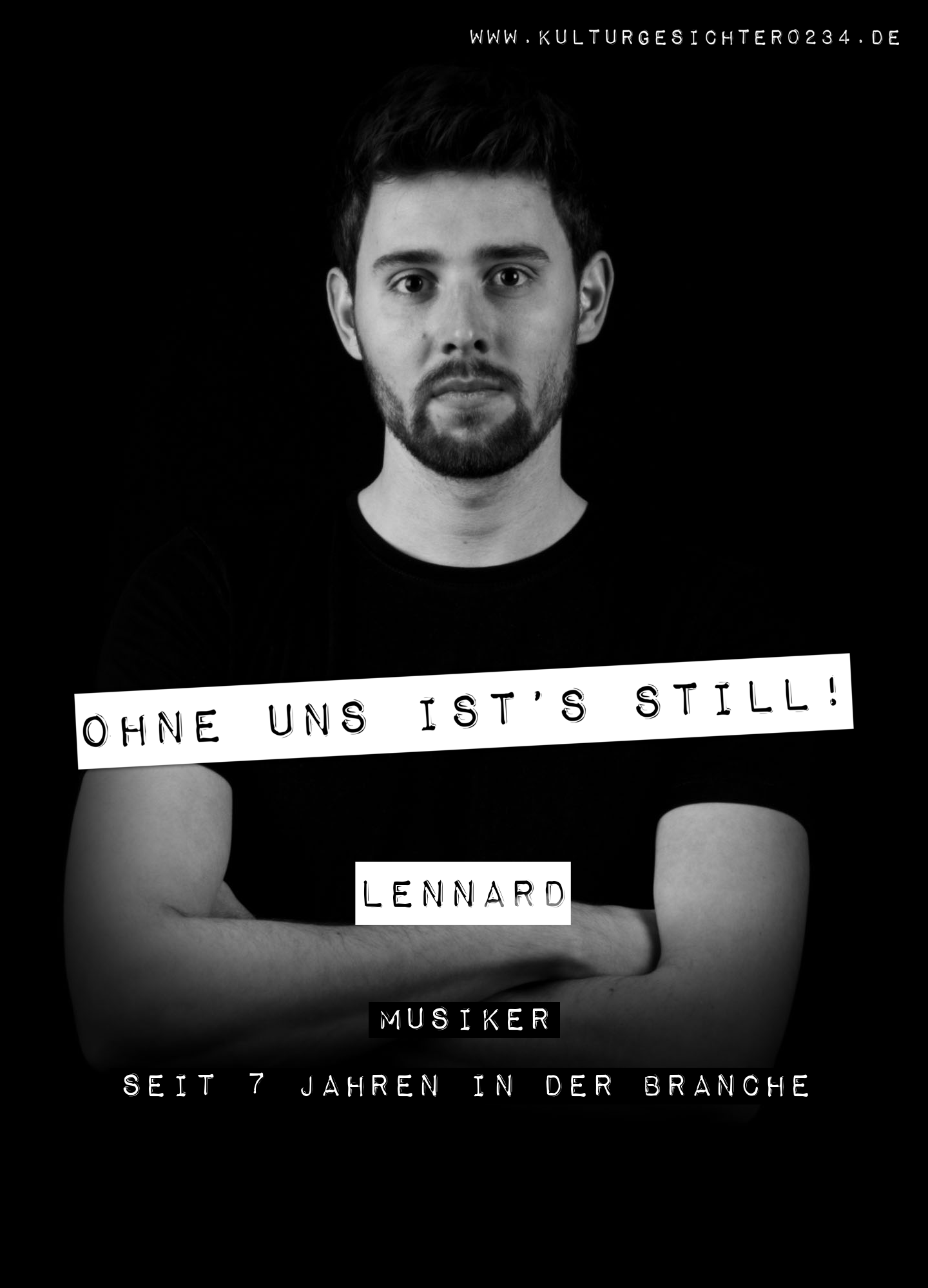 Lennard – Musiker. Seit 7 Jahren in der Branche.