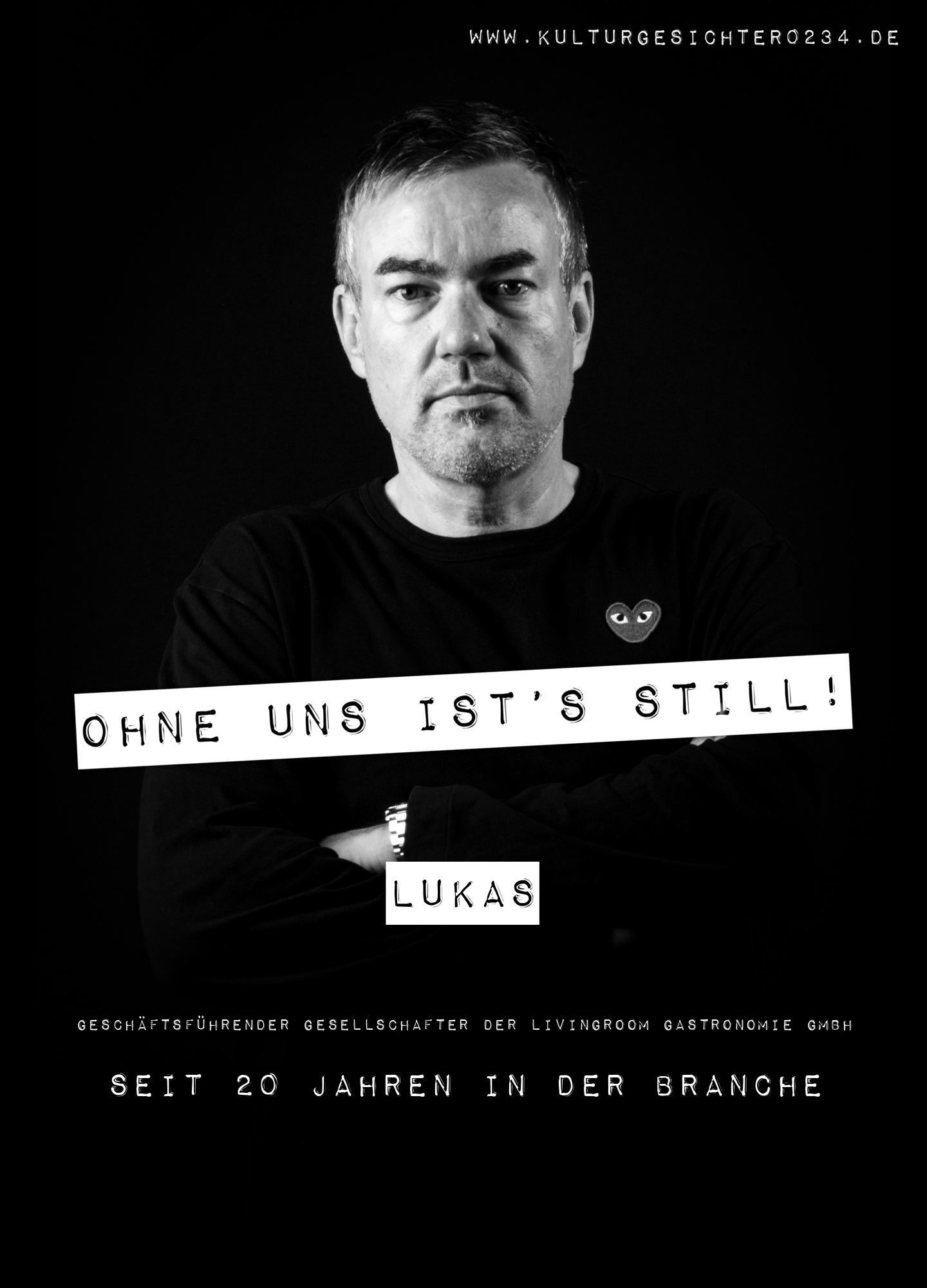 Lukas – Geschäftsführender Gesellschafter der Livingroom Gastronomie GmbH. Seit 20 Jahren in der Branche.