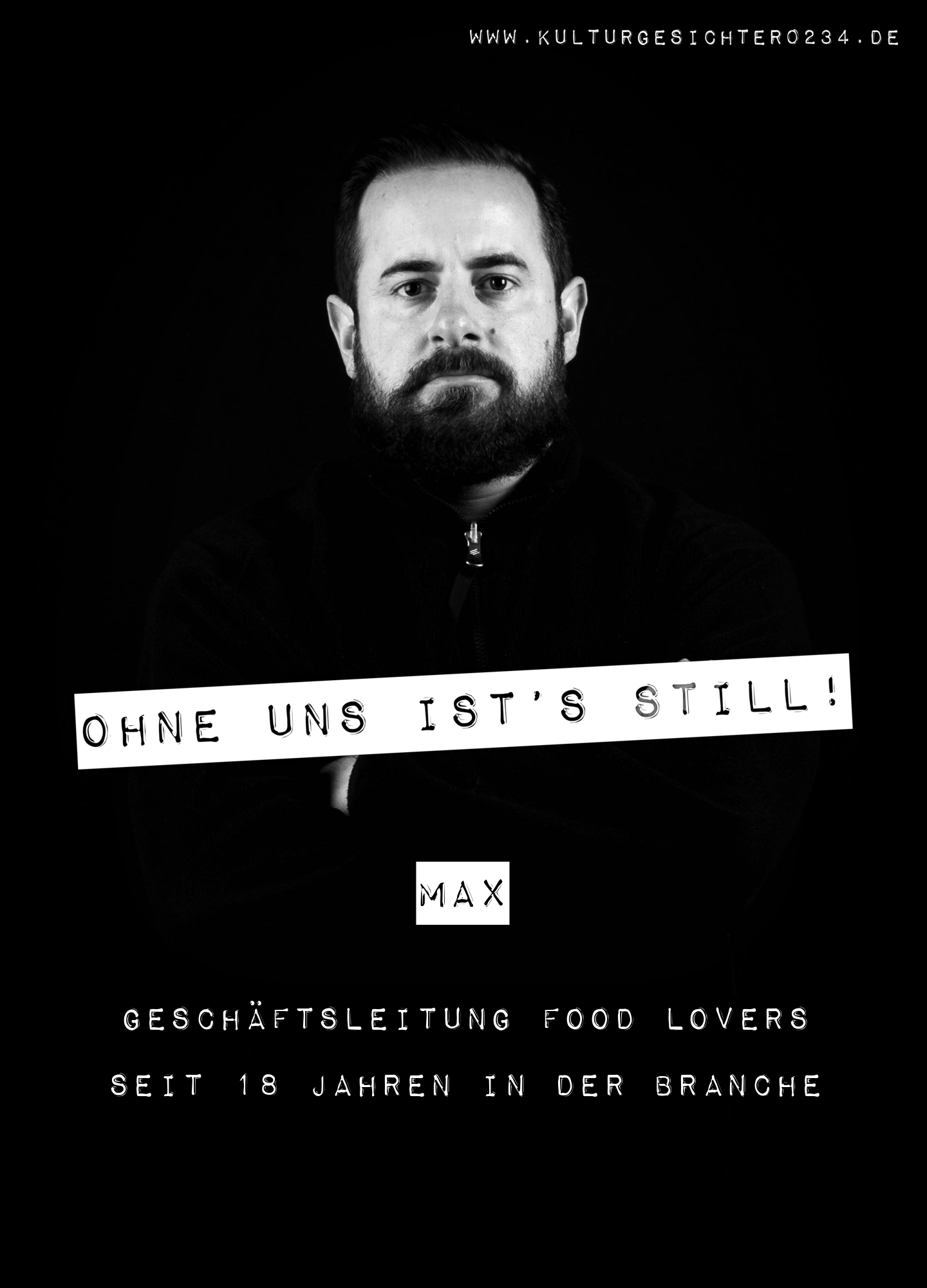 Max – Geschäftsleitung Food Lovers. Seit 18 Jahren in der Branche.