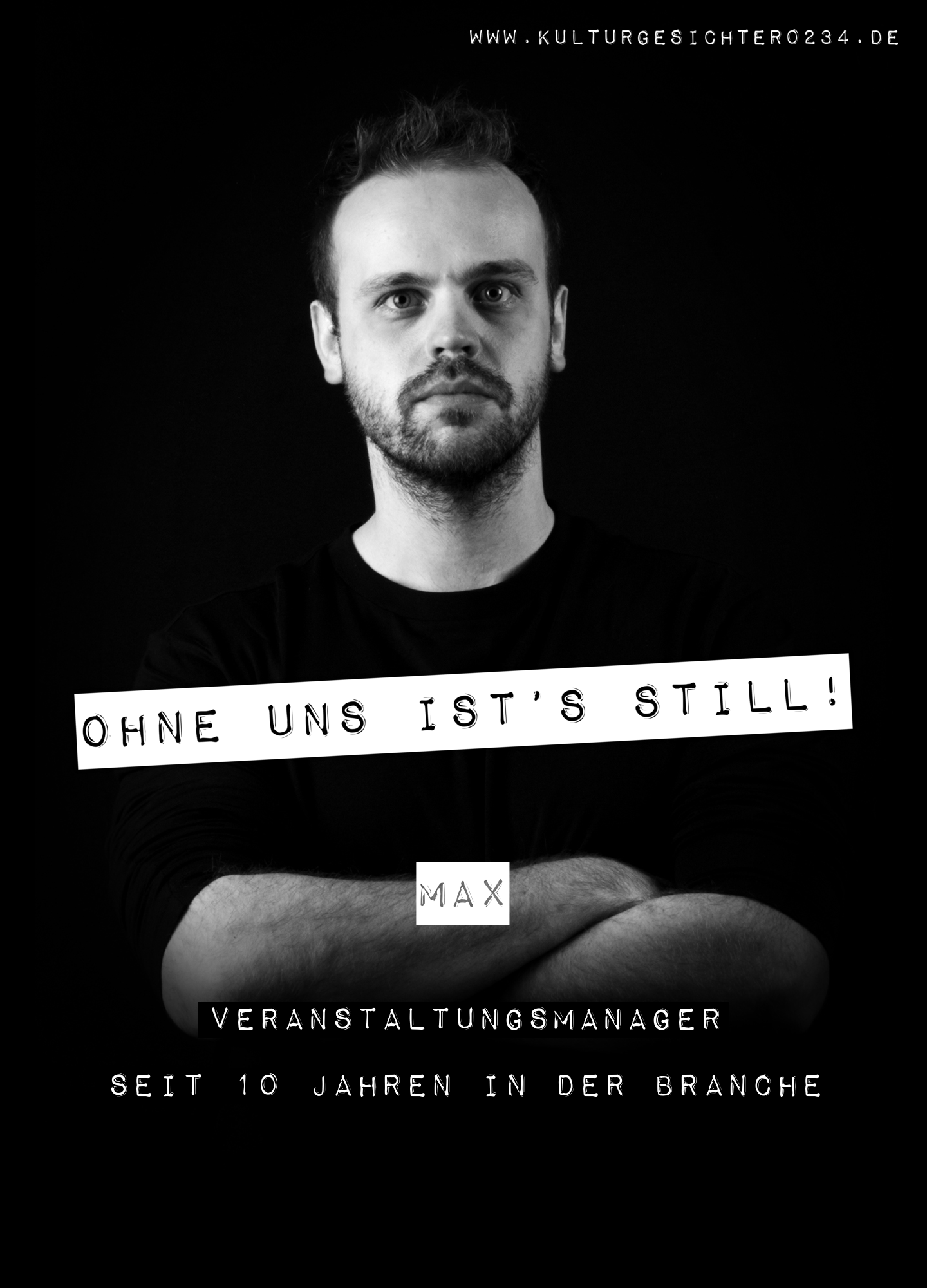 Max – Veranstaltungsmanager. Seit 10 Jahren in der Branche.