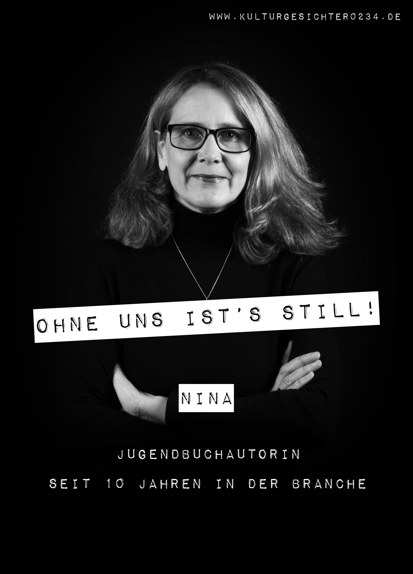 Nina – Jugendbuchautorin. Seit 10 Jahren in der Branche.