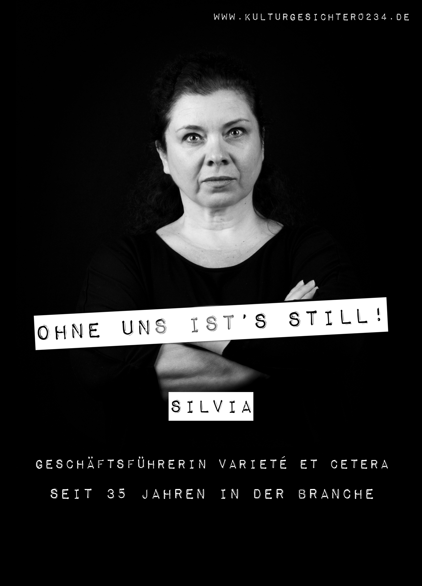 Silvia – Geschäftsführerin Varieté et cetera. Seit 35 Jahren in der Branche.