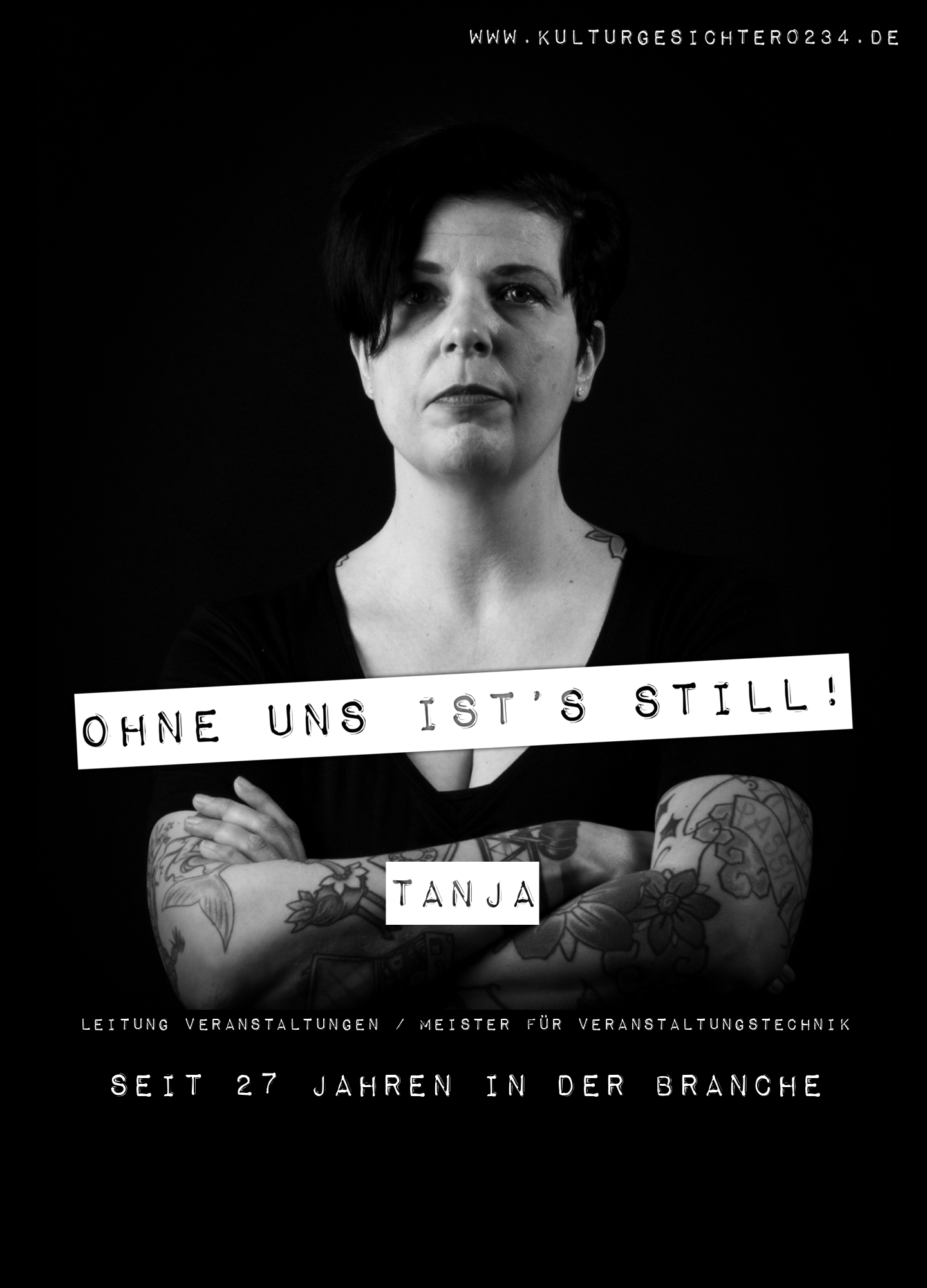 Tanja – Leitung Veranstaltungen / Meister für Veranstaltungstechnik. Seit 27 Jahren in der Branche.