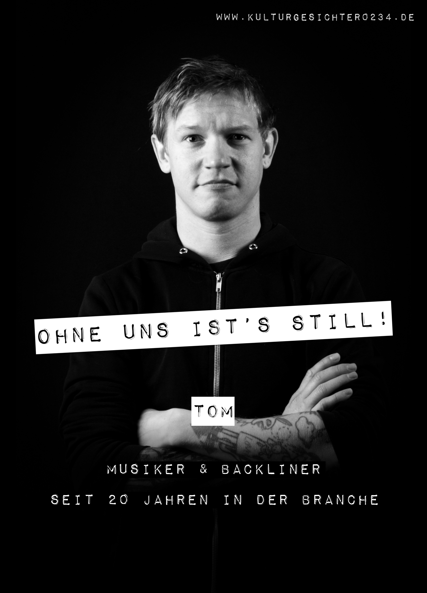 Tom – Musiker & Backliner. Seit 20 Jahren in der Branche.